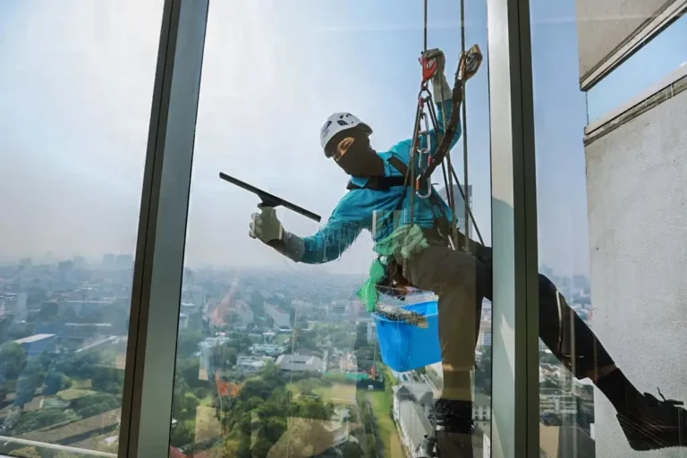 Climbing In Professional Window Cleaning